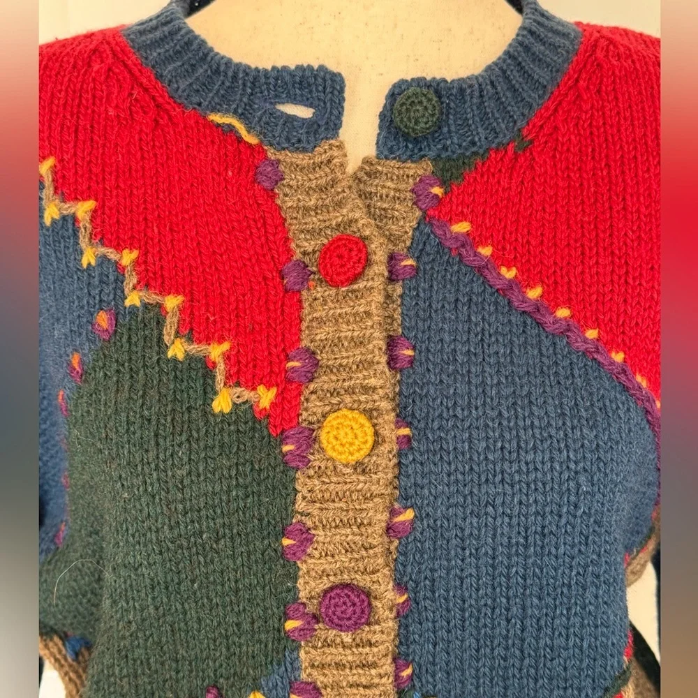 Susan Bristol Multicolor Patchwork Cardigan - Picture 5 of 6